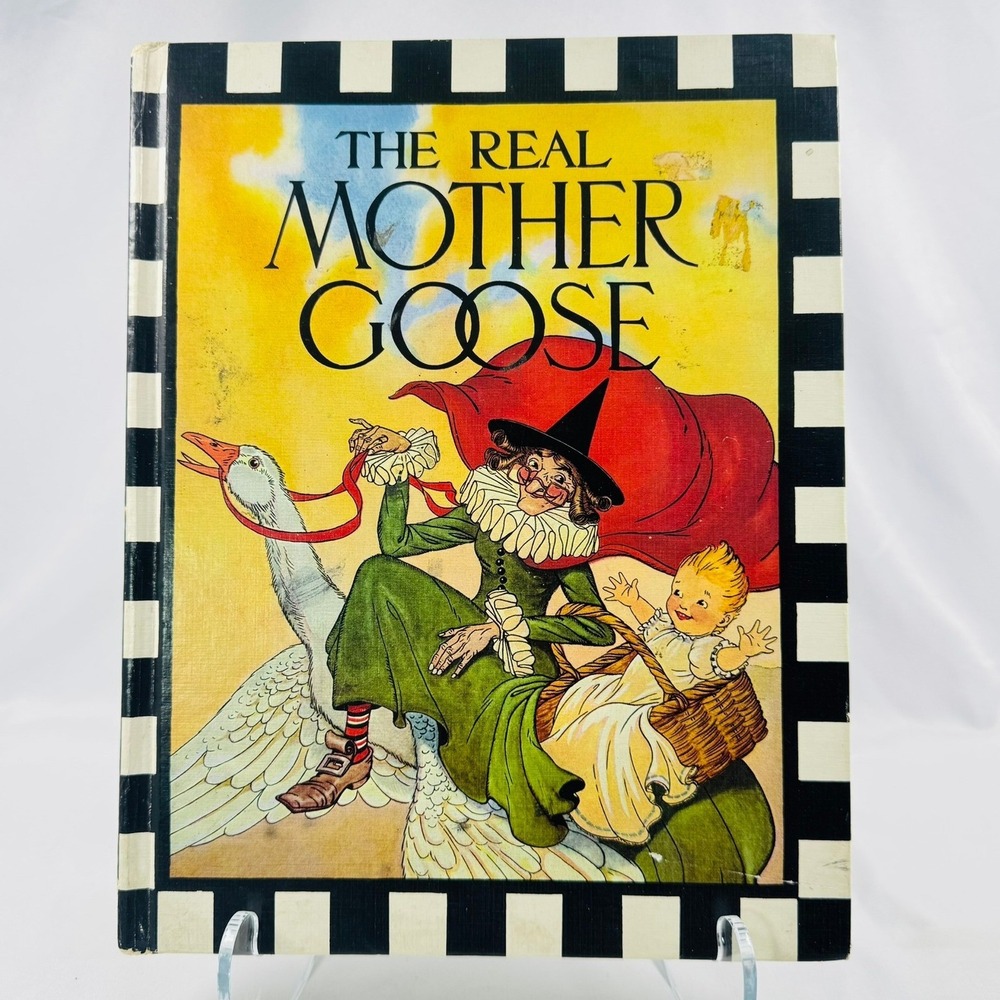 Vintage 1974 Real Mother Goose Hardcover Book 128 pgs Classic Fairy Tales BEAUTY